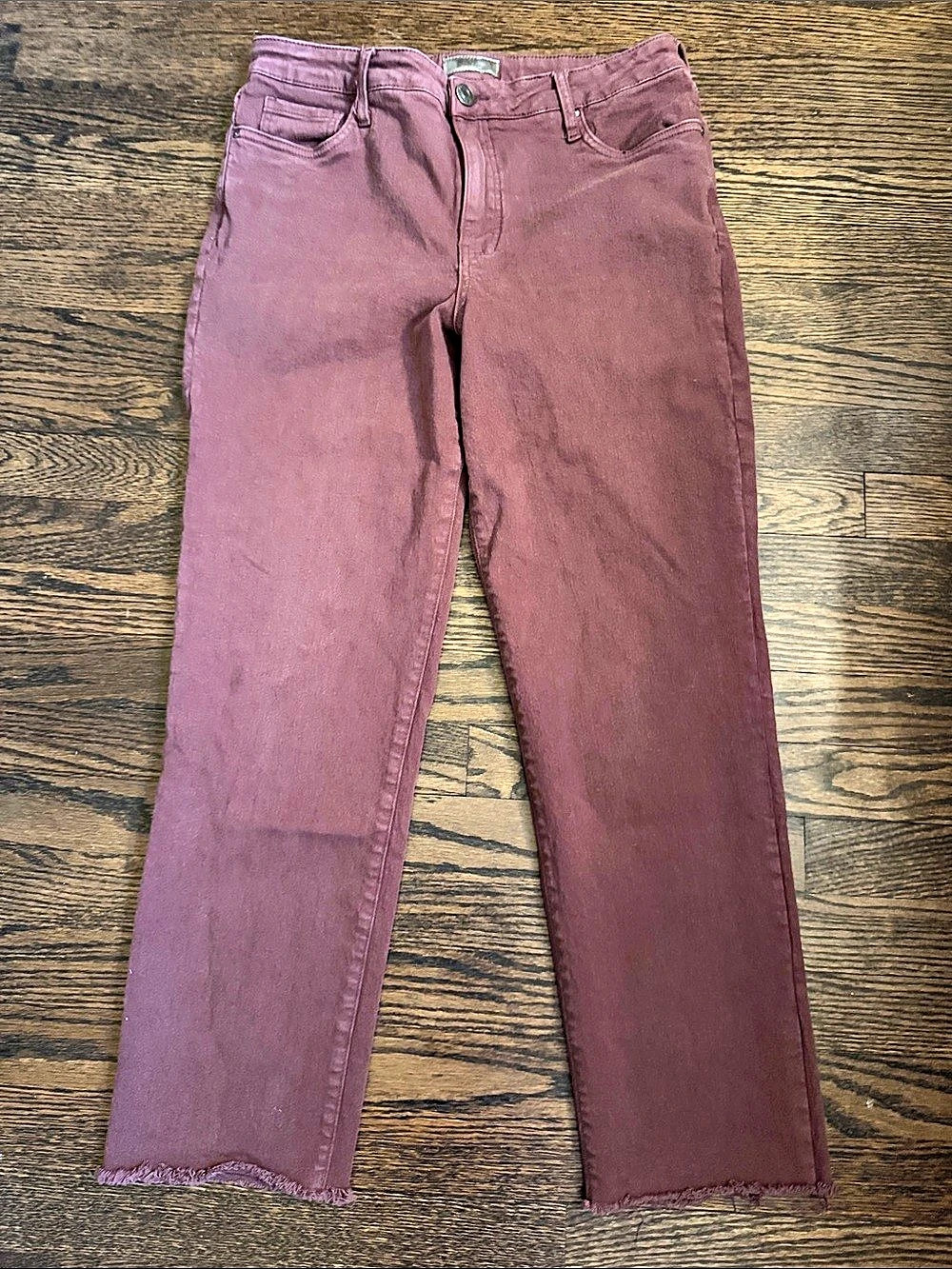 Kut from the Kloth Reese Fab Ab Ankle Straight Leg Jeans Purple